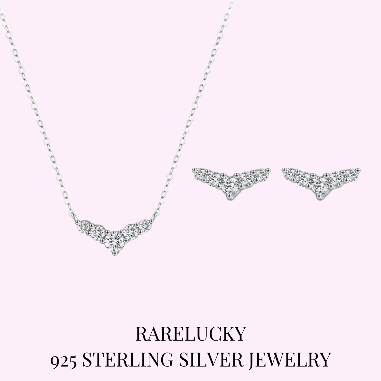 RareLucky Silver Wing S925 Jewelry Set