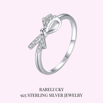 RareLucky Silver Bow S925 Ring