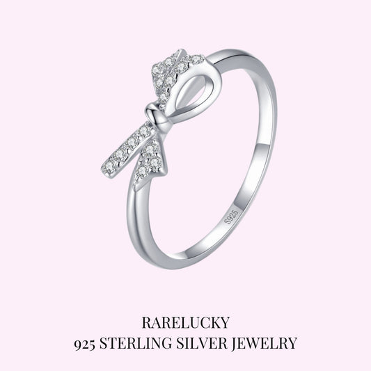 RareLucky Silver Bow S925 Ring