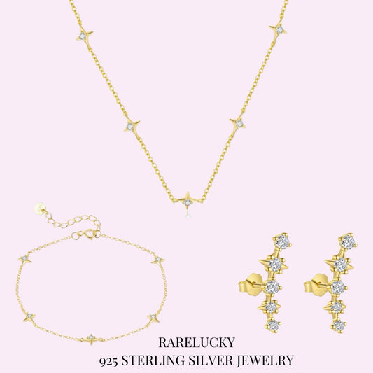 RareLucky Celestial Starline S925 Jewelry Set