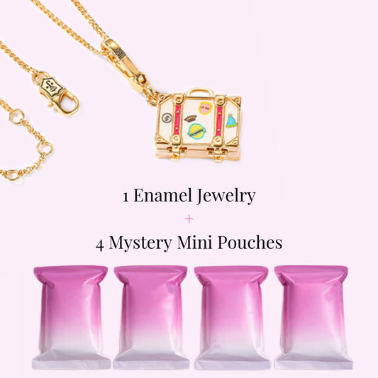 Travel Case Locket Necklace + 4 Mystery Mini Bags