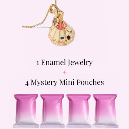 Circus Tent Locket Necklace + 4 Mystery Mini Bags