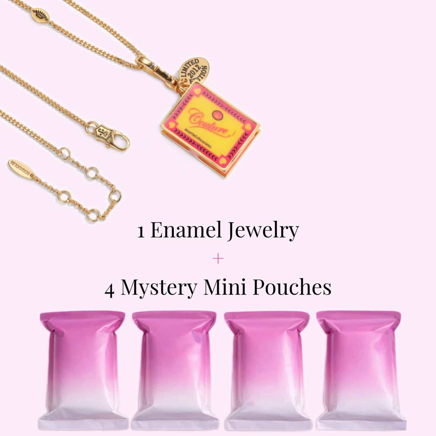 Chocolate Box Locket Necklace + 4 Mystery Mini Bags