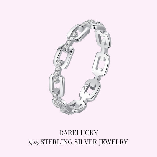 RareLucky Chain Link Spark S925 Ring