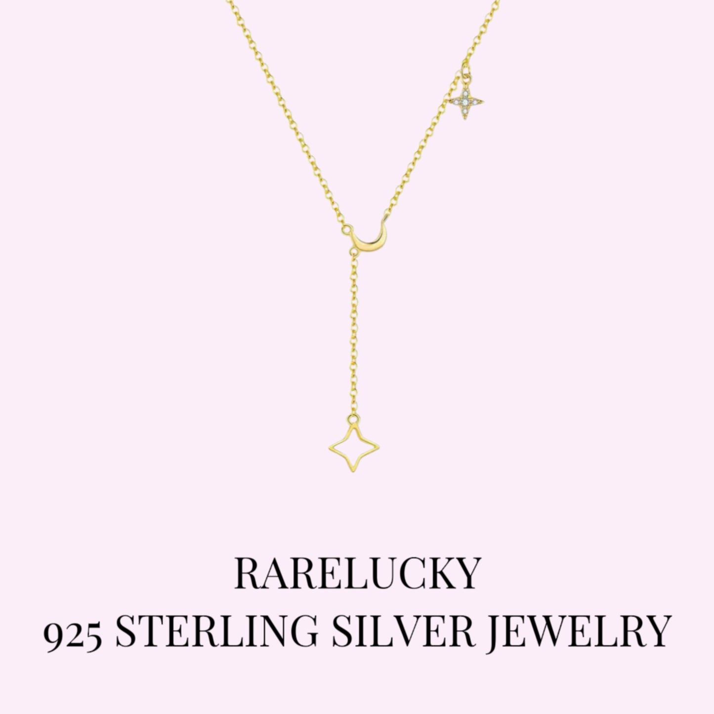 RareLucky Celestial Star Drop S925 Necklace