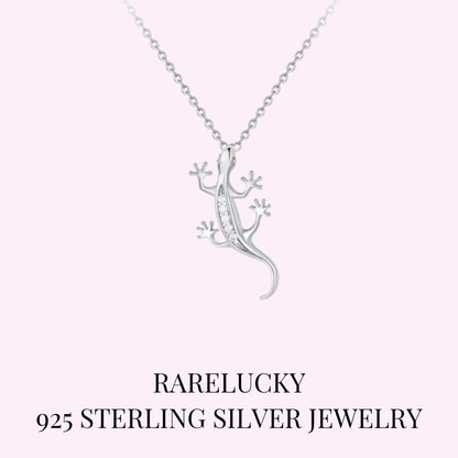 RareLucky Silver Gecko S925 Necklace
