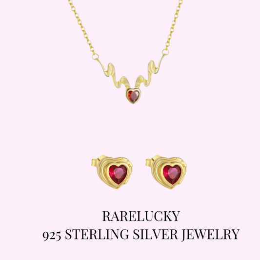RareLucky Heartbeat Love S925 Jewelry Set