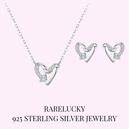 RareLucky Heart Curve S925 Jewelry Set