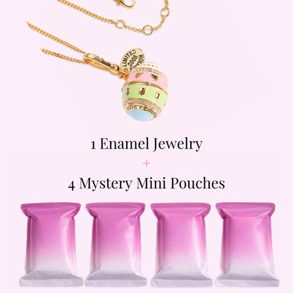Lucky Egg Puppy Locket Necklace + 4 Mystery Mini Bags