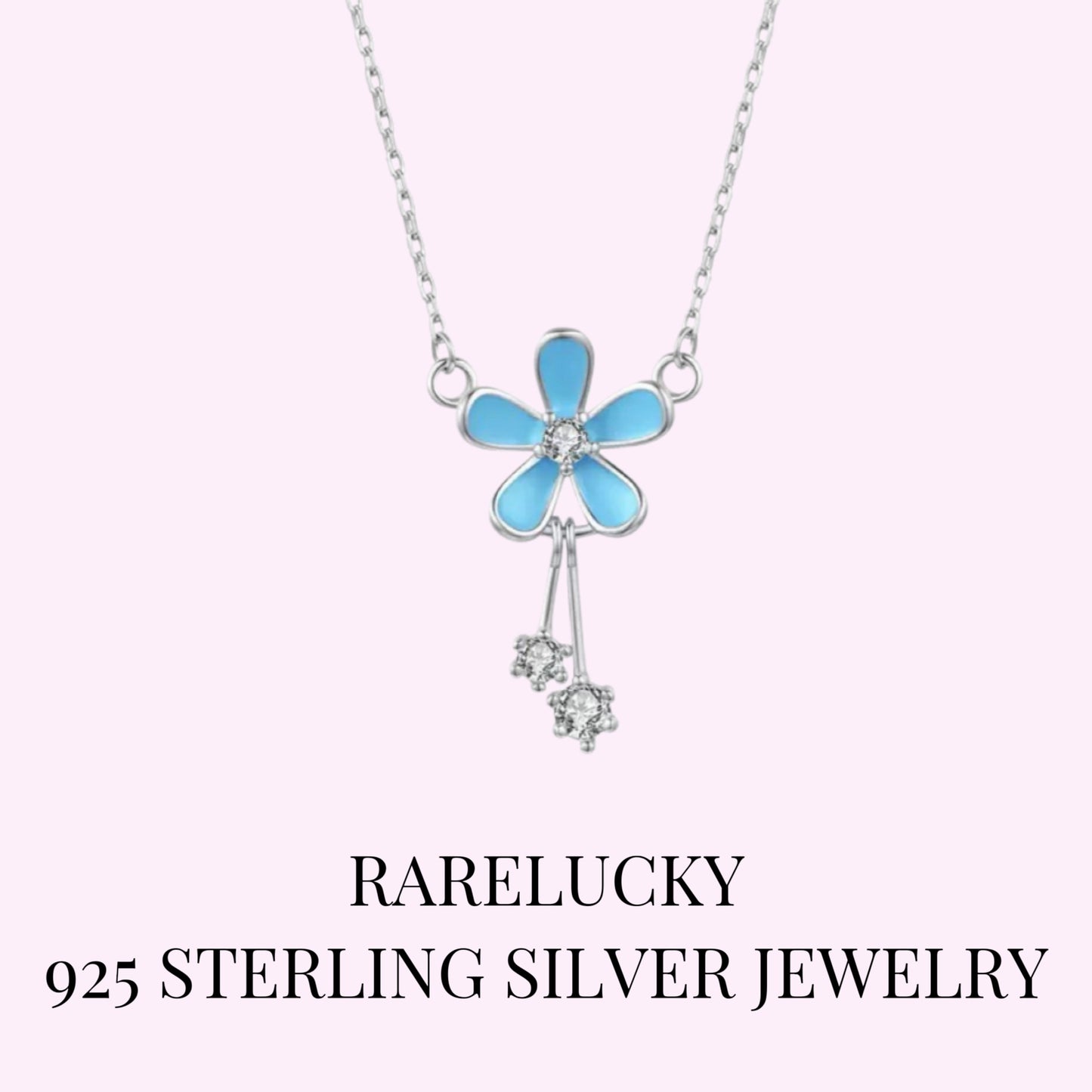 RareLucky Blue Blossom S925 Necklace