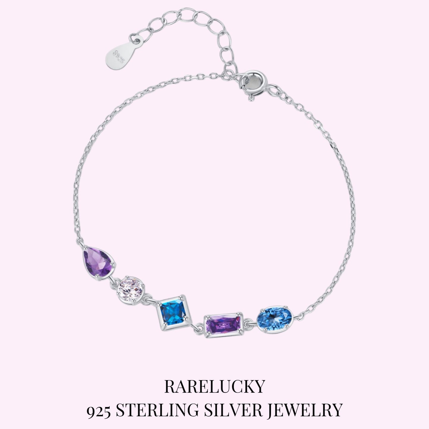 RareLucky Multicolor Zircon Mosaic S925 Bracelet