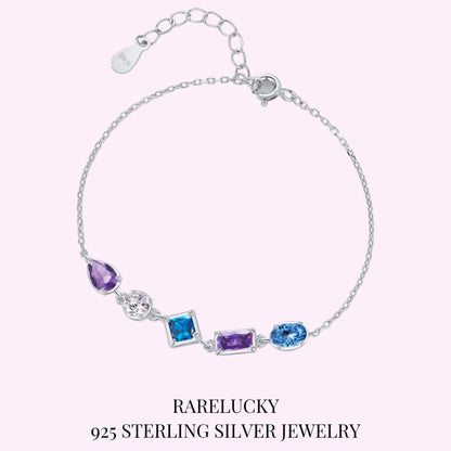 RareLucky Multicolor Zircon Mosaic S925 Bracelet