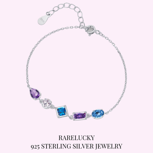 RareLucky Multicolor Zircon Mosaic S925 Bracelet
