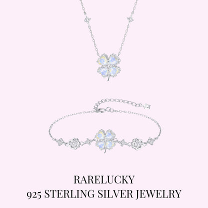 RareLucky Rotating Aurora Clover S925 Jewelry Set