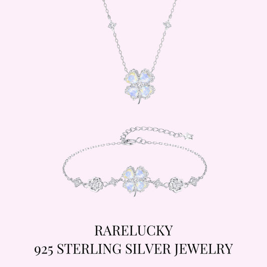 RareLucky Rotating Aurora Clover S925 Jewelry Set