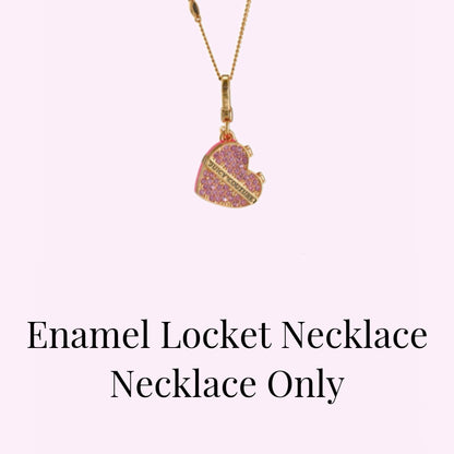 Sweetheart Secret Enamel Locket Necklace
