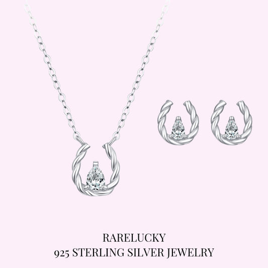 RareLucky Twisted Horseshoe Jewelry Set
