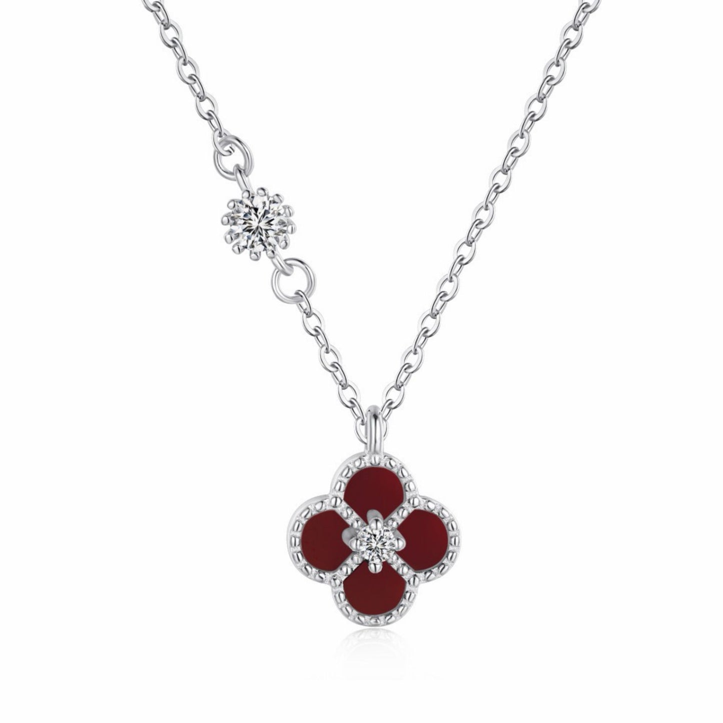 RareLucky Four-Leaf Clover Necklace