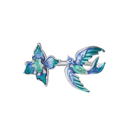 RareLucky Bird & Bloom S925 Adjustable Open Ring Collection