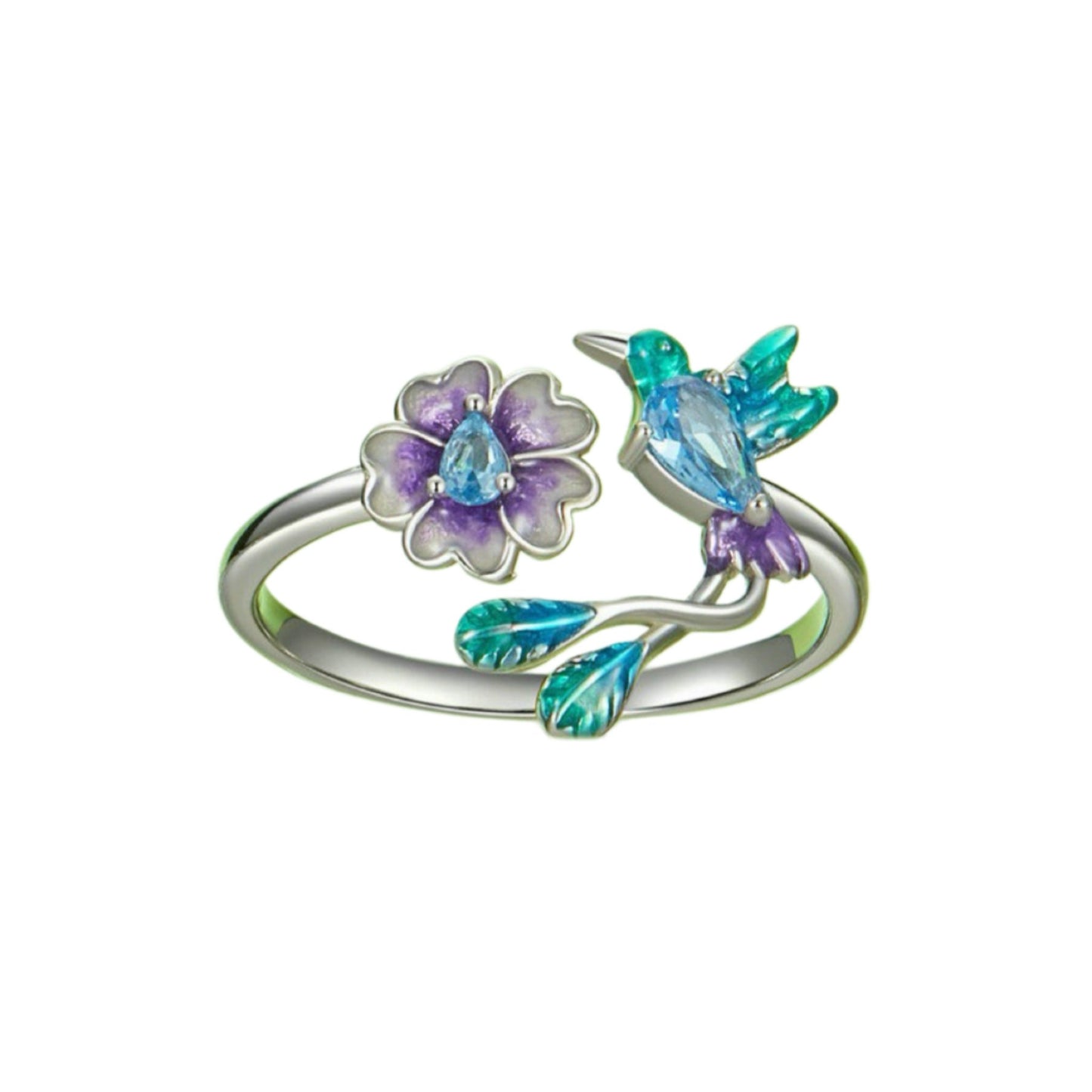 RareLucky Bird & Bloom S925 Adjustable Open Ring Collection