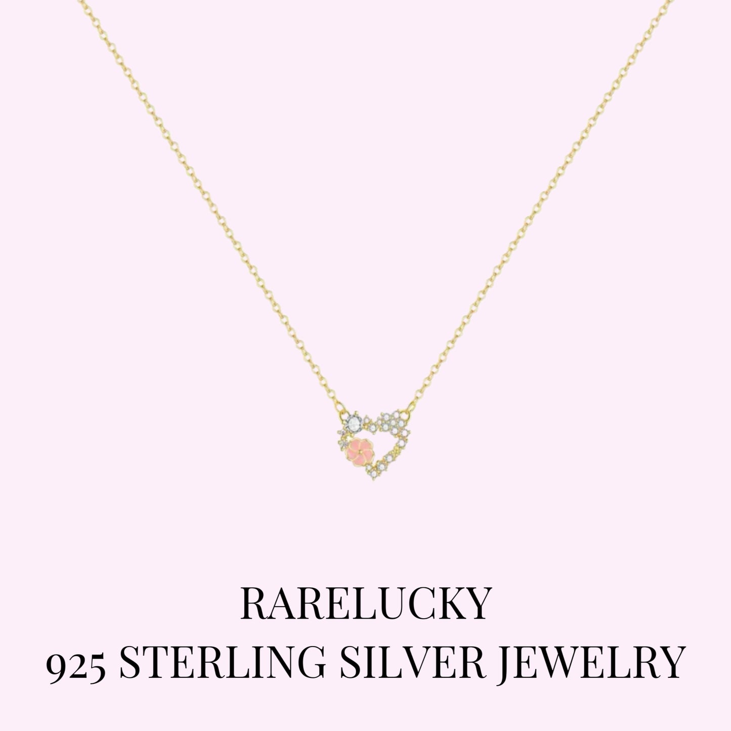 RareLucky Bloom Heart S925 Necklace