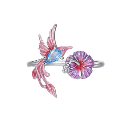 RareLucky Bird & Bloom S925 Adjustable Open Ring Collection