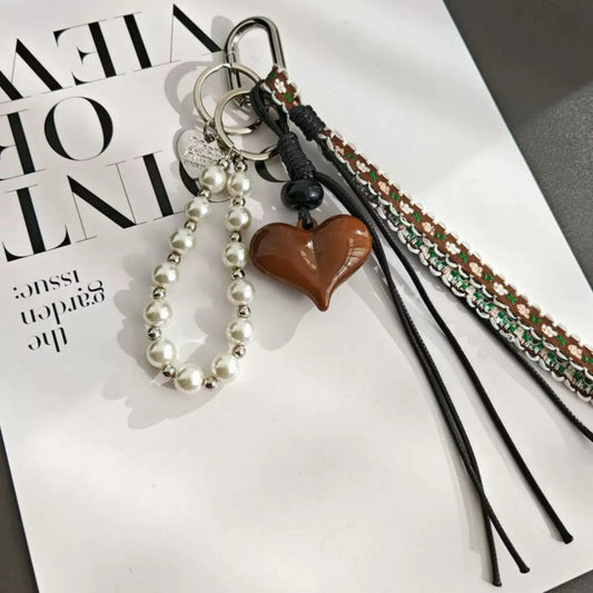 Vintage Heart Bag Charm