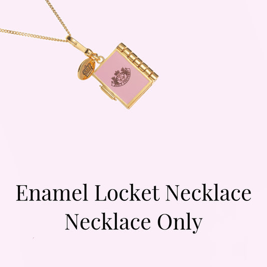 Little Diary  Enamel Locket Necklace