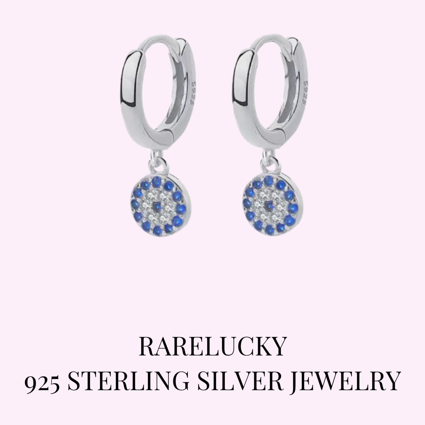 RareLucky Guardian Eye S925 Huggie Earrings