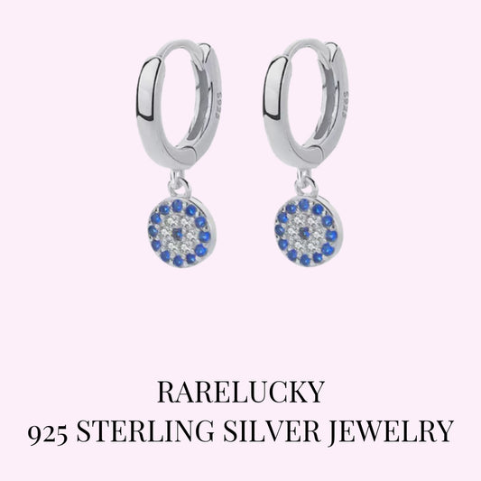 RareLucky Guardian Eye S925 Huggie Earrings